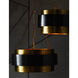 Nolan 4 Light 30 inch Vintage Brass Pendant Ceiling Light, Large